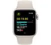 Apple Watch SE 2gen GPS  koperta 40mm z aluminium Księżycowa poświata pasek sportowy Księżycowa poświata  M/L