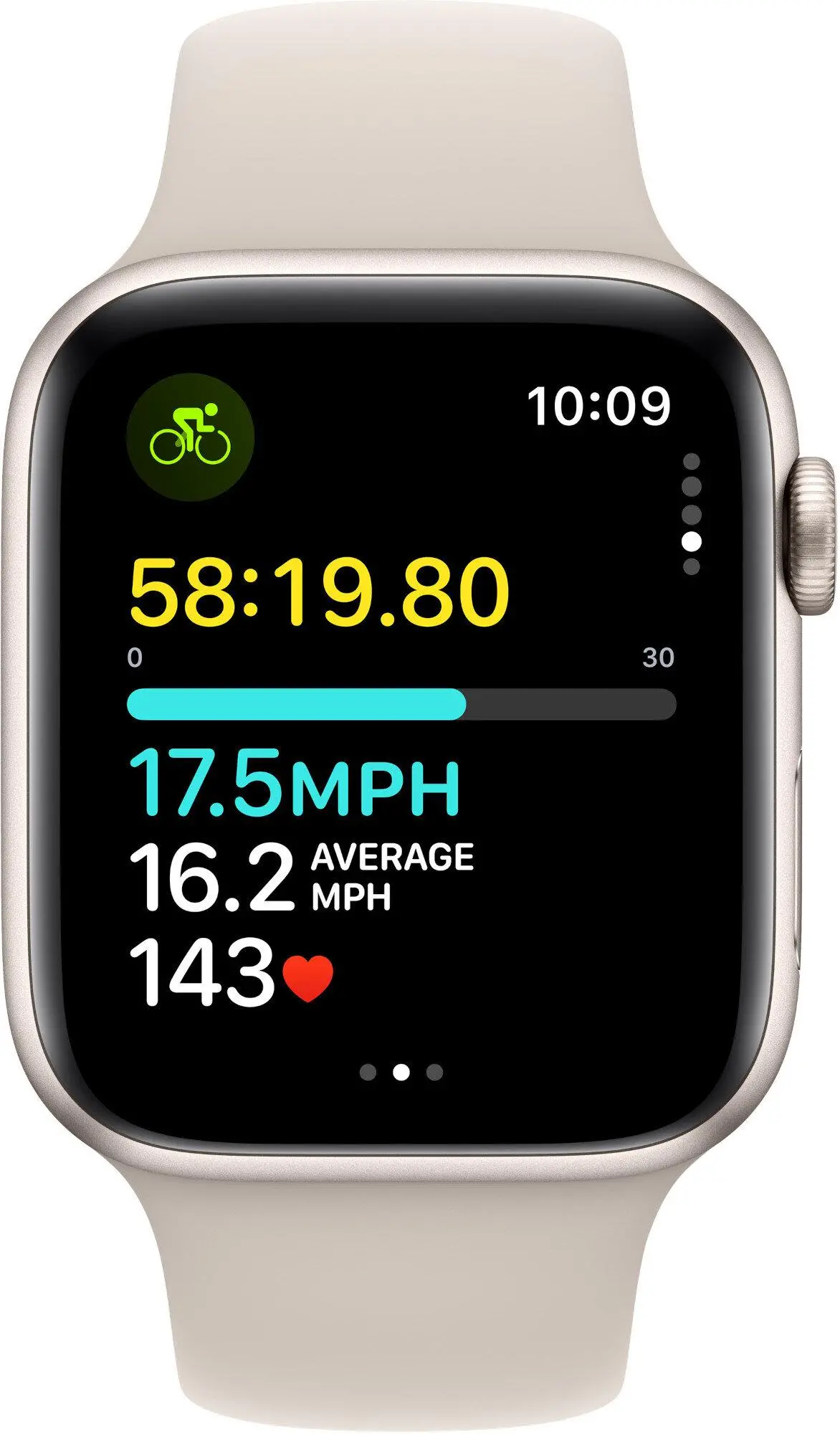 Apple Watch SE 2gen GPS  koperta 44mm z aluminium  Księżycowa poświata pasek sportowy Księżycowa poświata  S/M