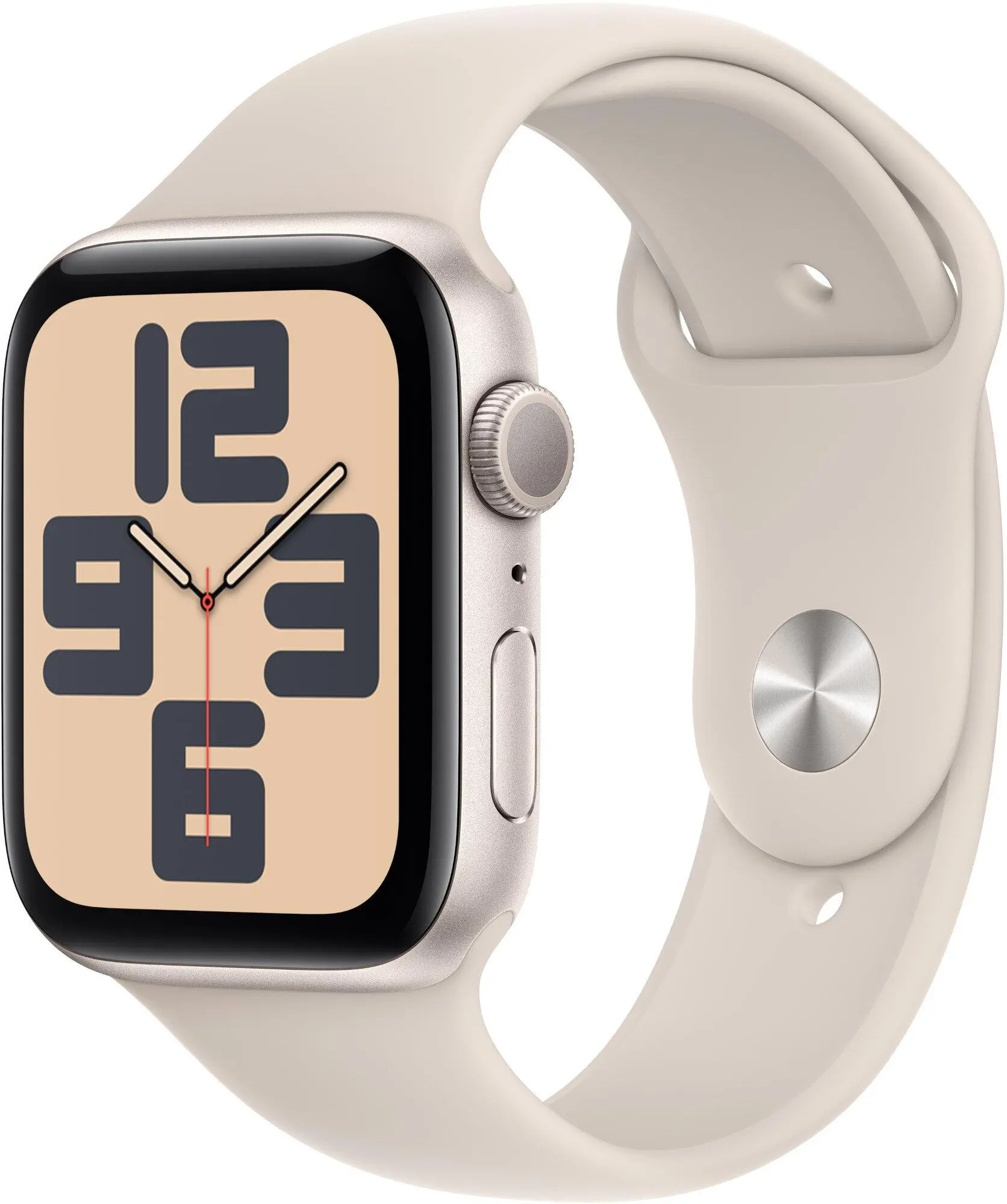 Apple Watch SE 2gen GPS  koperta 44mm z aluminium  Księżycowa poświata pasek sportowy Księżycowa poświata  S/M