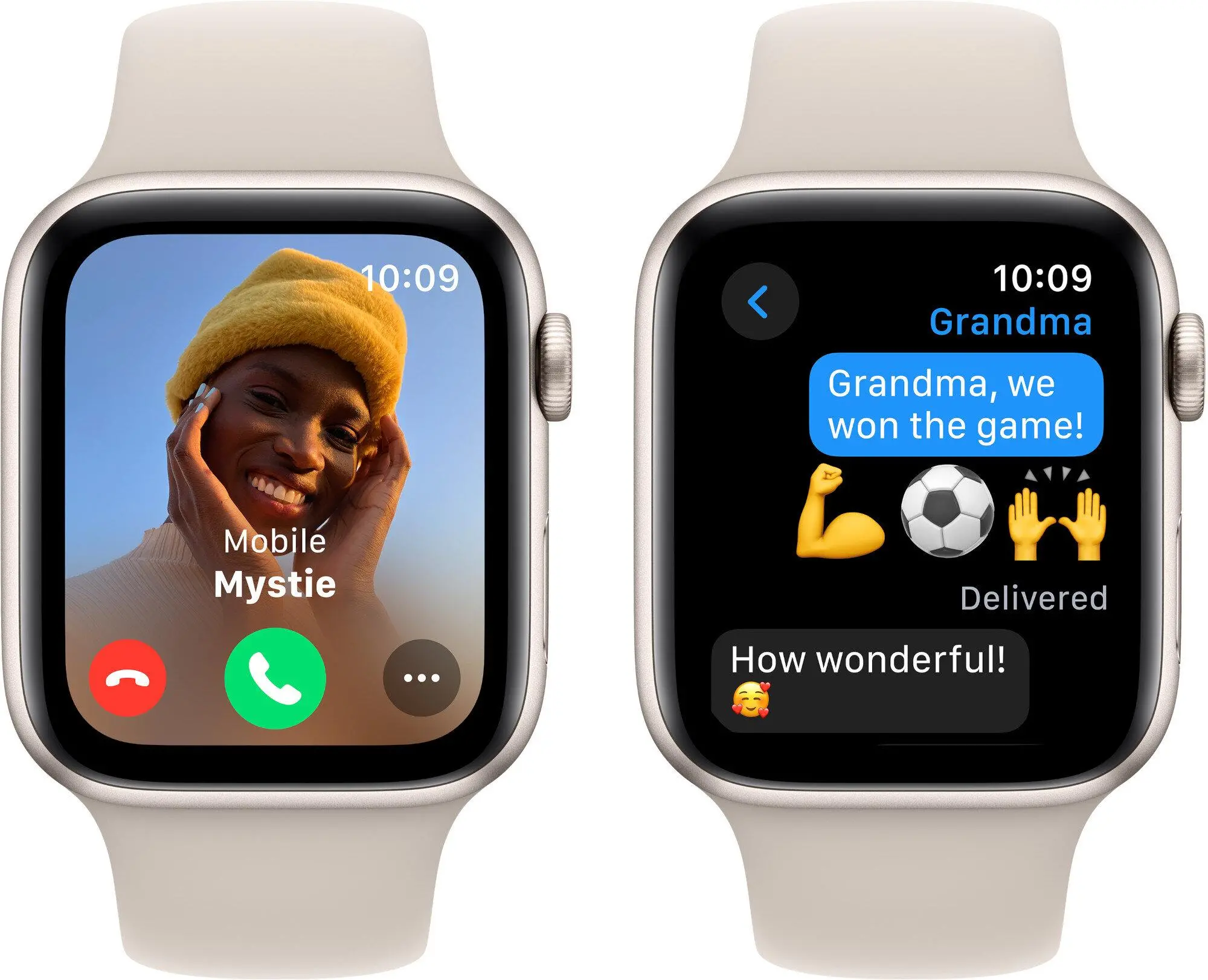 Apple Watch SE 2gen GPS  koperta 44mm z aluminium  Księżycowa poświata pasek sportowy Księżycowa poświata  S/M