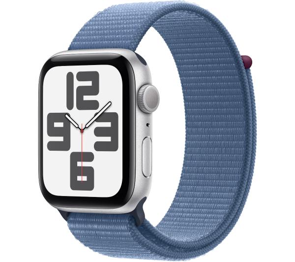 Apple Watch SE 2gen GPS  koperta 44mm z aluminium  Srebrnym opaska sportowa Zimowy błękit