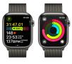 Smartwatch Apple Watch Series 9 GPS + Cellular koperta 45mm stal nierdzewna Mocny grafit bransoleta mediolańska Mocny graftowy