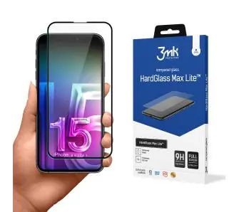 Szkło hartowane 3mk HardGlass Max Lite do iPhone 15 Plus