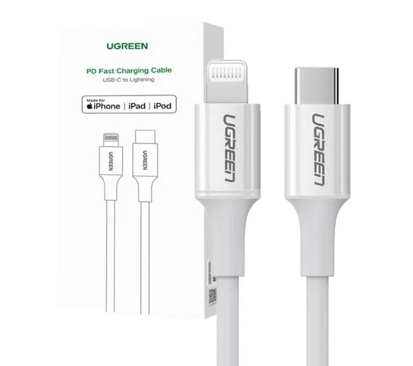 UGREEN Lightning do USB-C 3A US171 1,5m Biały