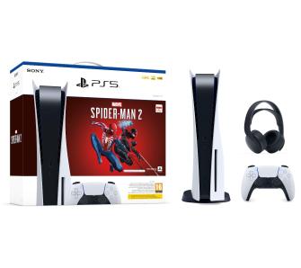 Konsola Sony PlayStation 5 (PS5) z napędem + słuchawki PULSE 3D (czarny) + Marvel’s Spider-Man 2