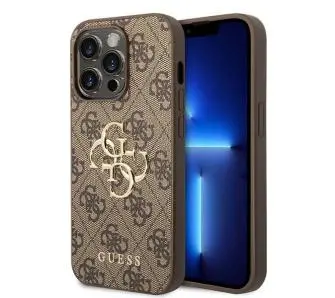 Etui Guess 4G Big Metal Logo GUHCP15X4GMGBR do iPhone 15 Pro Max Brązowy