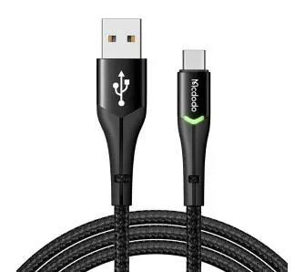 Kabel Mcdodo USB do USB-C Magnificence CA-7960 LED 1m Czarny