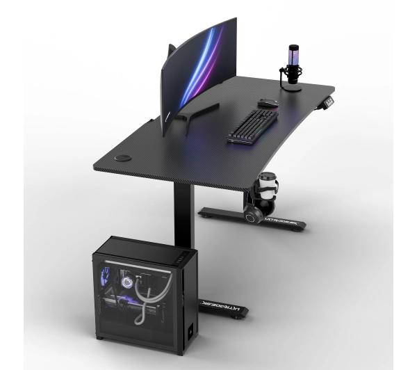 Ultradesk LEVEL V2 bez podkładki 140cm Regulacja wysokości Czarny - Kup na Raty - RRSO 0%