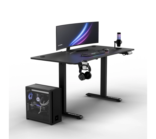 Ultradesk LEVEL V2 bez podkładki 140cm Regulacja wysokości Czarny - Kup na Raty - RRSO 0%