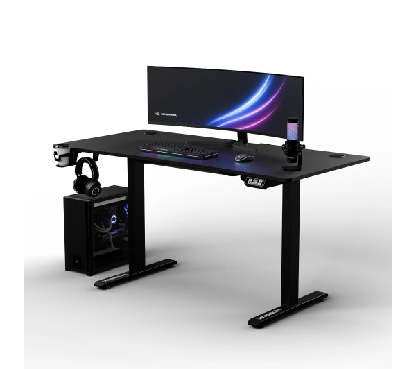 Ultradesk LEVEL V2 bez podkładki 140cm Regulacja wysokości Czarny - Kup na Raty - RRSO 0%