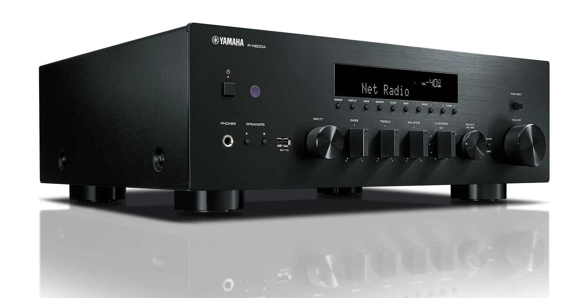 фото Акустика для домашнього кінотеатру Yamaha R-N600A + Indiana Line Nota 260 X Black/Nut