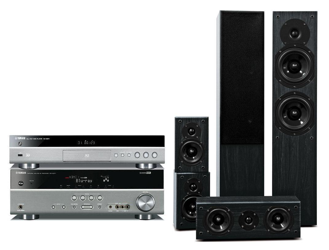 Zestaw kina Yamaha BD-S671T, RX-V371T, Prism Audio Onyx 100 (czarny)