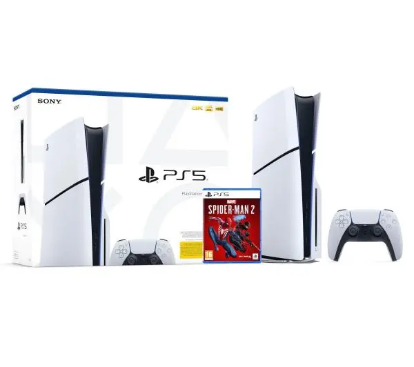 Konsola Sony PlayStation 5 Slim D Chassis (PS5) 1TB z napędem + Marvel’s Spider-Man 2