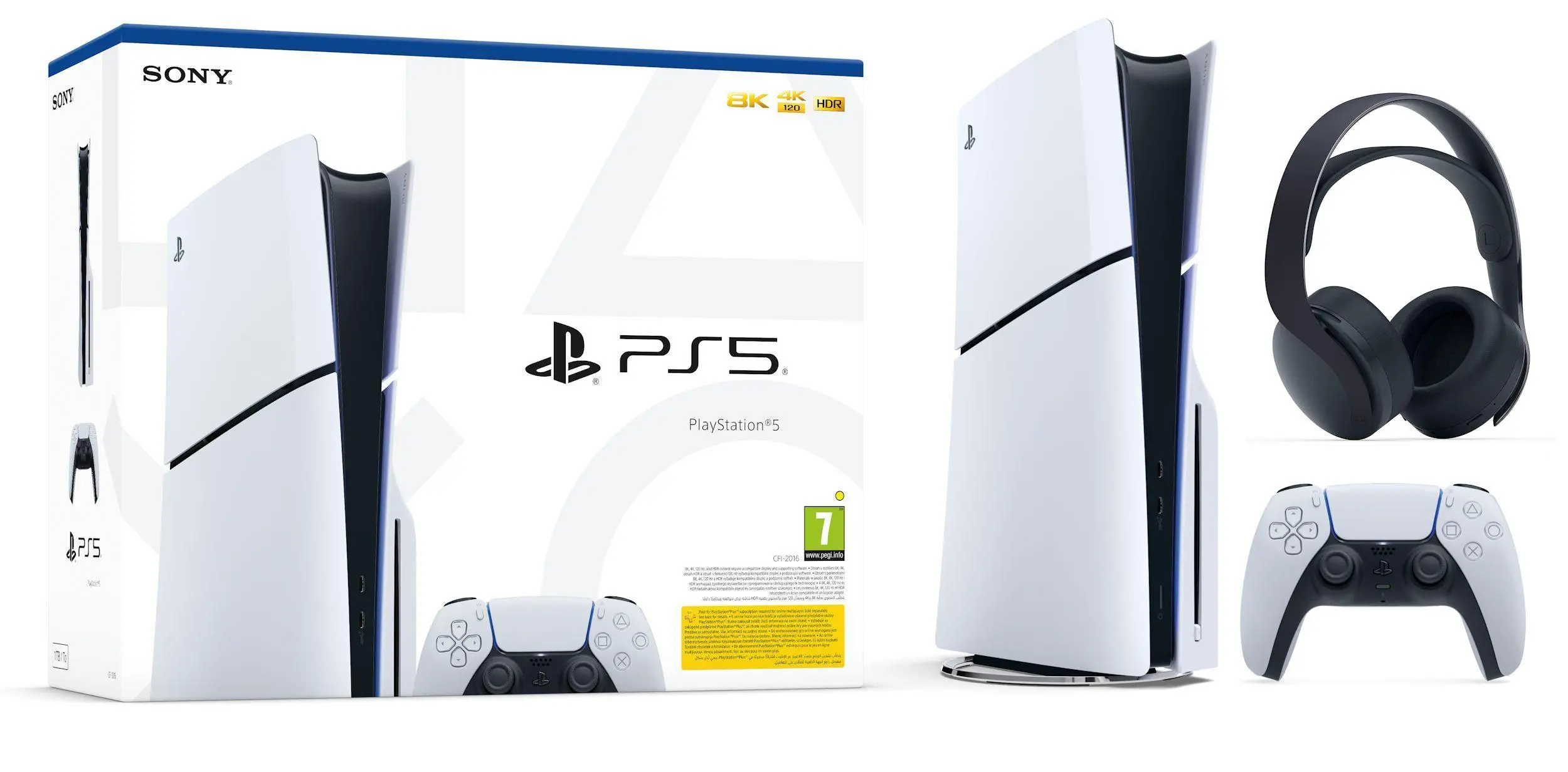 Konsola Sony PlayStation 5 Slim D Chassis (PS5) 1TB z napędem + Słuchawki PULSE 3D Czarny