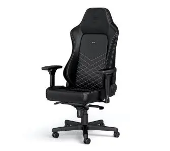 Fotel Noblechairs HERO Black Platinum White Gamingowy do 150kg Skóra ECO Czarno-biały