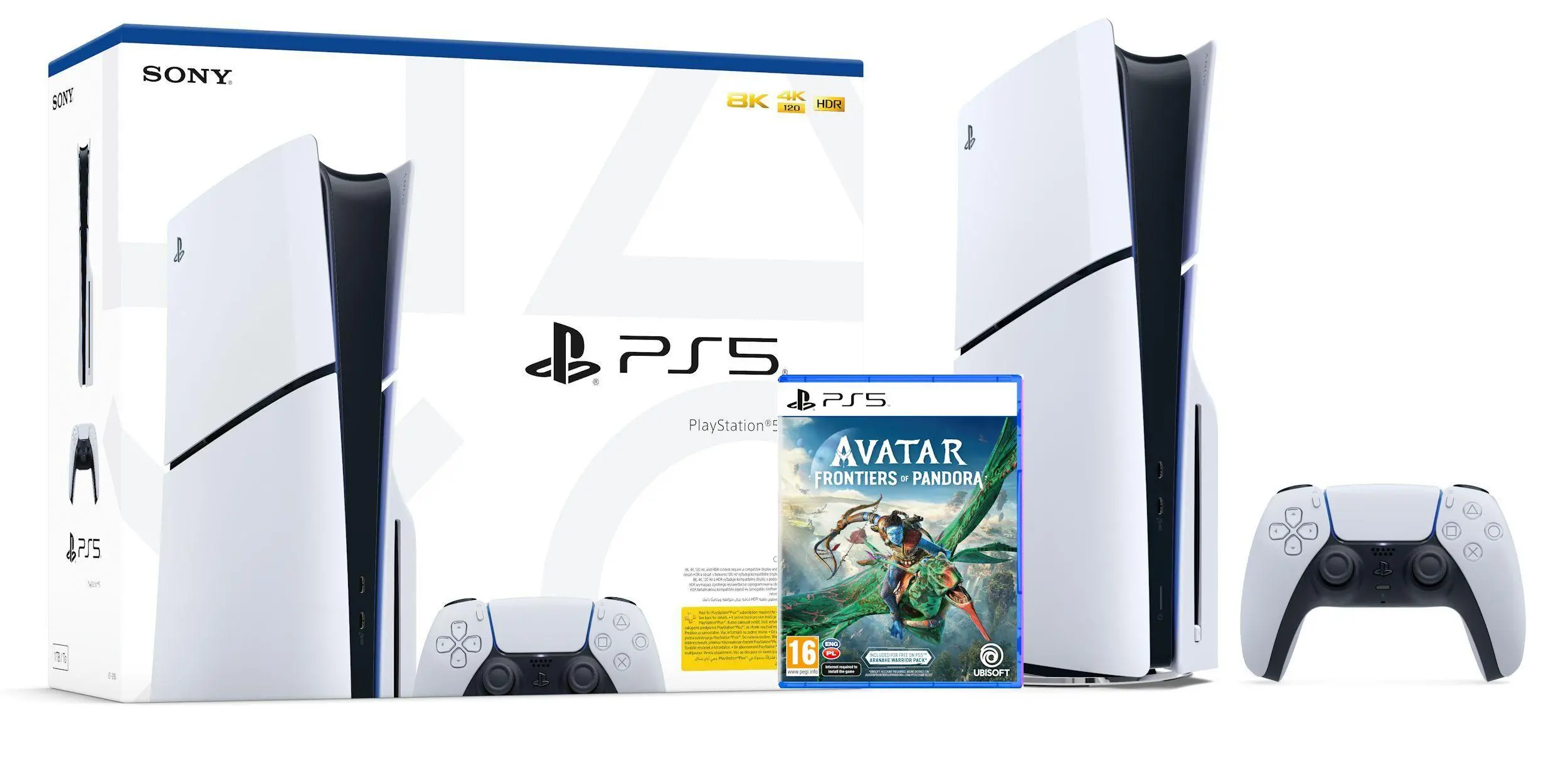 Konsola Sony PlayStation 5 Slim D Chassis (PS5) 1TB z napędem + Avatar Frontiers of Pandora