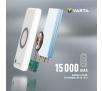 Powerbank VARTA Wireless 15000mAh PASS THROUGH 2xUSB USB-C 20W Biały