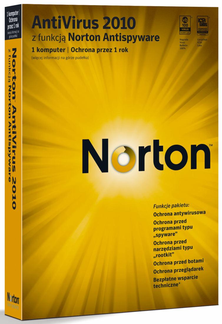 Symantec Norton Antivirus 2010 PL 1stan/12m-c