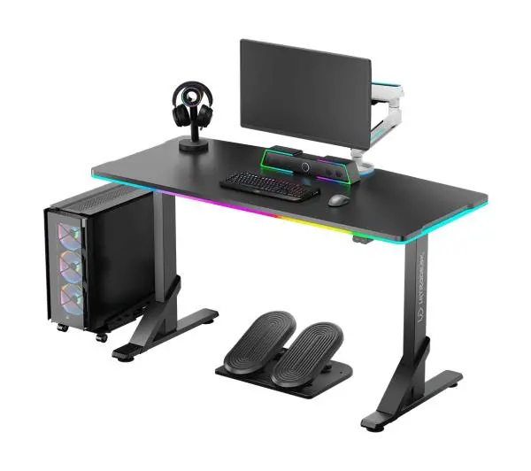 Ultradesk IRON 2/2 132,5cm Regulacja wysokości Czarny