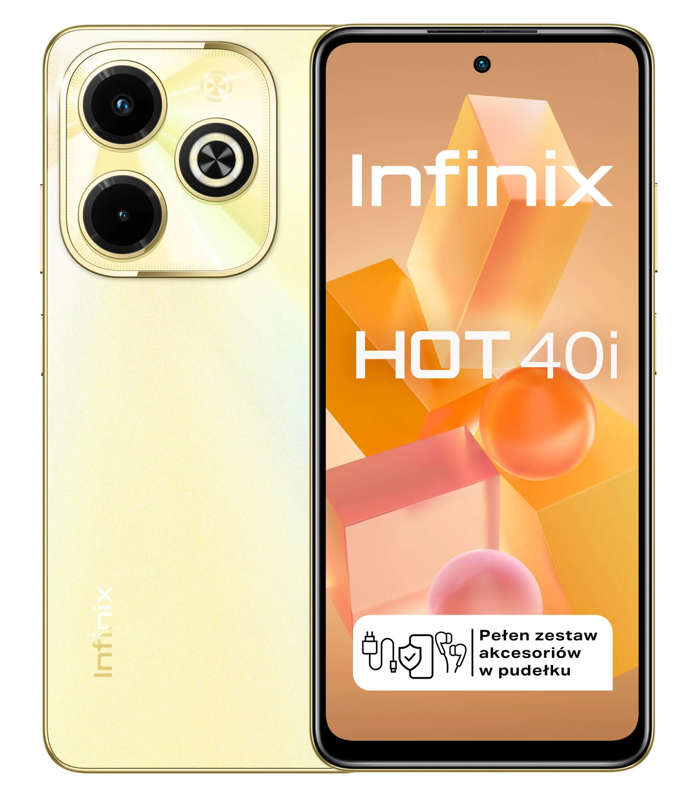 Smartfon Infinix Hot 40i 8/256GB 6,56" 90Hz 50Mpix Złoty