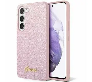 Guess Glitter Script GUHCS24SHGGSHP do Samsung Galaxy S24 Różowy