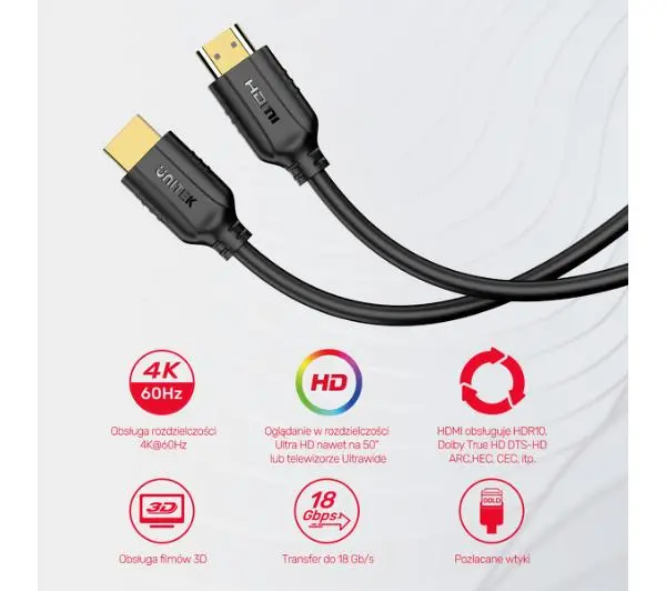 Unitek C11079BK-1.5M 1,5m Czarny