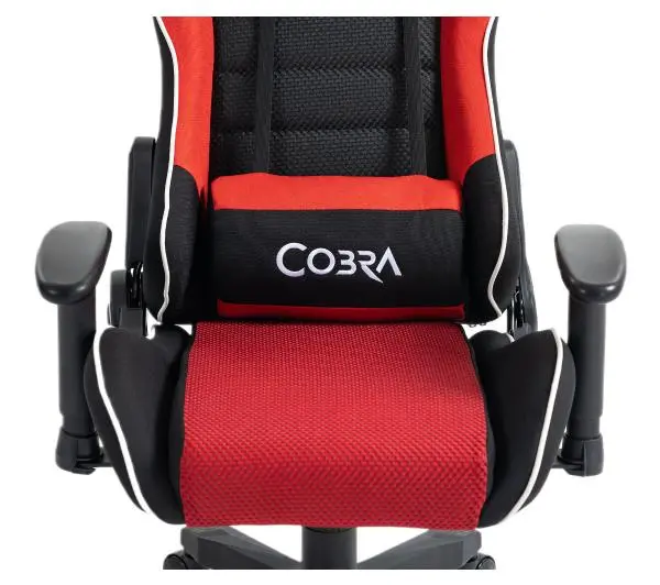 Cobra Rebel CR200 Gamingowy do 130kg Tkanina Czerwono-czarny - Kup na Raty - RRSO 0%