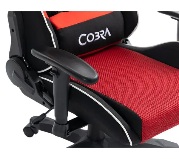 Cobra Rebel CR200 Gamingowy do 130kg Tkanina Czerwono-czarny - Kup na Raty - RRSO 0%