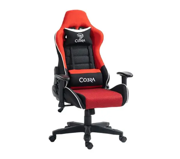 Cobra Rebel CR200 Gamingowy do 130kg Tkanina Czerwono-czarny - Kup na Raty - RRSO 0%