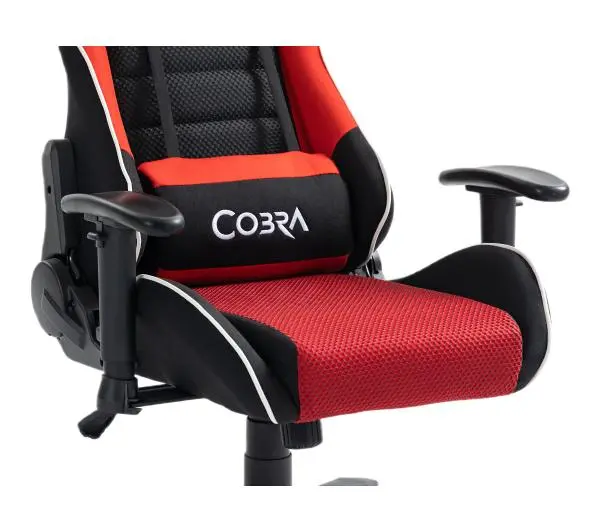 Cobra Rebel CR200 Gamingowy do 130kg Tkanina Czerwono-czarny - Kup na Raty - RRSO 0%