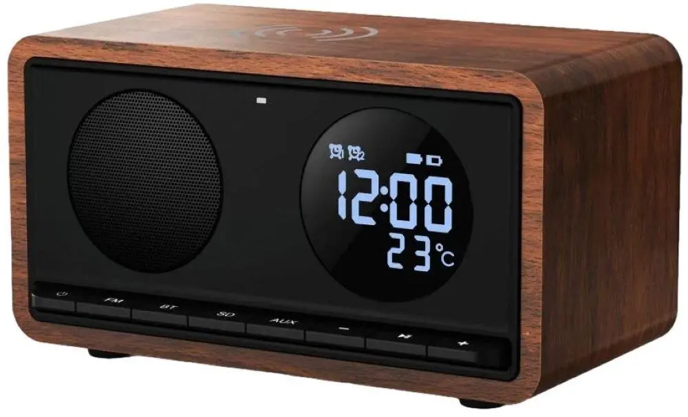 Radiobudzik Manta RDI912B RIMINI Czarno-brązowy