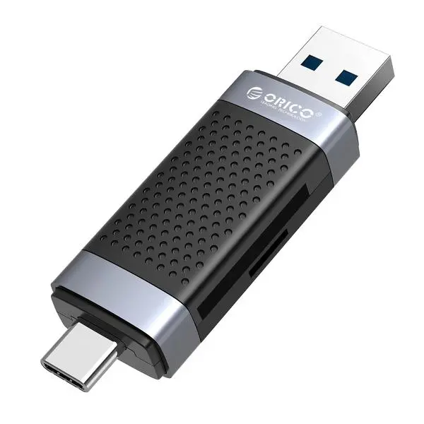 Czytnik kart Orico CD2D-AC2-BK-EP SD/microSD USB-A-USB-C 2.0 Czarny