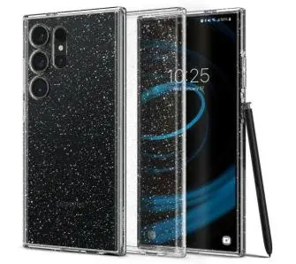 Etui Spigen Liquid Crystal ACS07285 do Galaxy S24 Ultra Przezroczysty-brokat