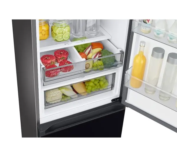 Samsung Bespoke RB38C7B6A22 Funkcje AI Pełny No Frost 203cm Komora świeżości Zdalne sterowanie Czarne szkło - TRZECI -55%, ALBO 5-TY ZA 1ZŁ - Kup na Raty - RRSO 0%