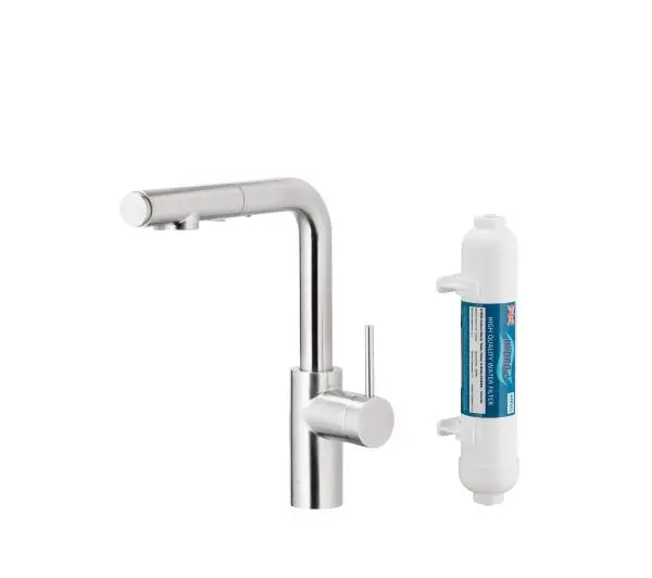 Baterie kuchenne - KFA Armatura Arura Duero Pure Basic Pull-Out 6623-112-22 Inox Stal szlachetna