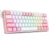 Klawiatura mechaniczna Redragon K617 Fizz RGB Biało-różowy