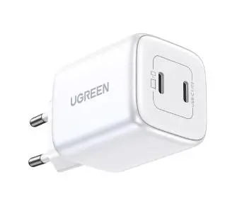 Ładowarka sieciowa UGREEN Nexode 45W 2x USB-C PD3.0 QC4.0 GaN Biały