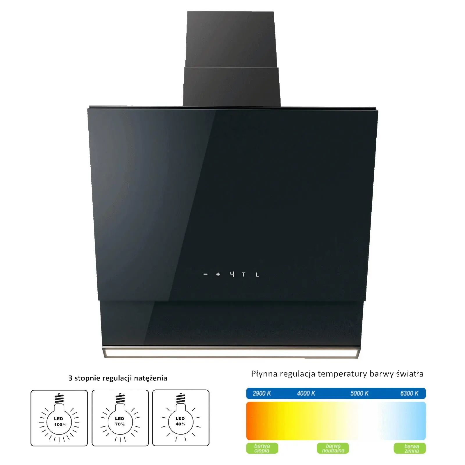 фото Вытяжка наклонная VDB IQ 60 H2H Black 3
