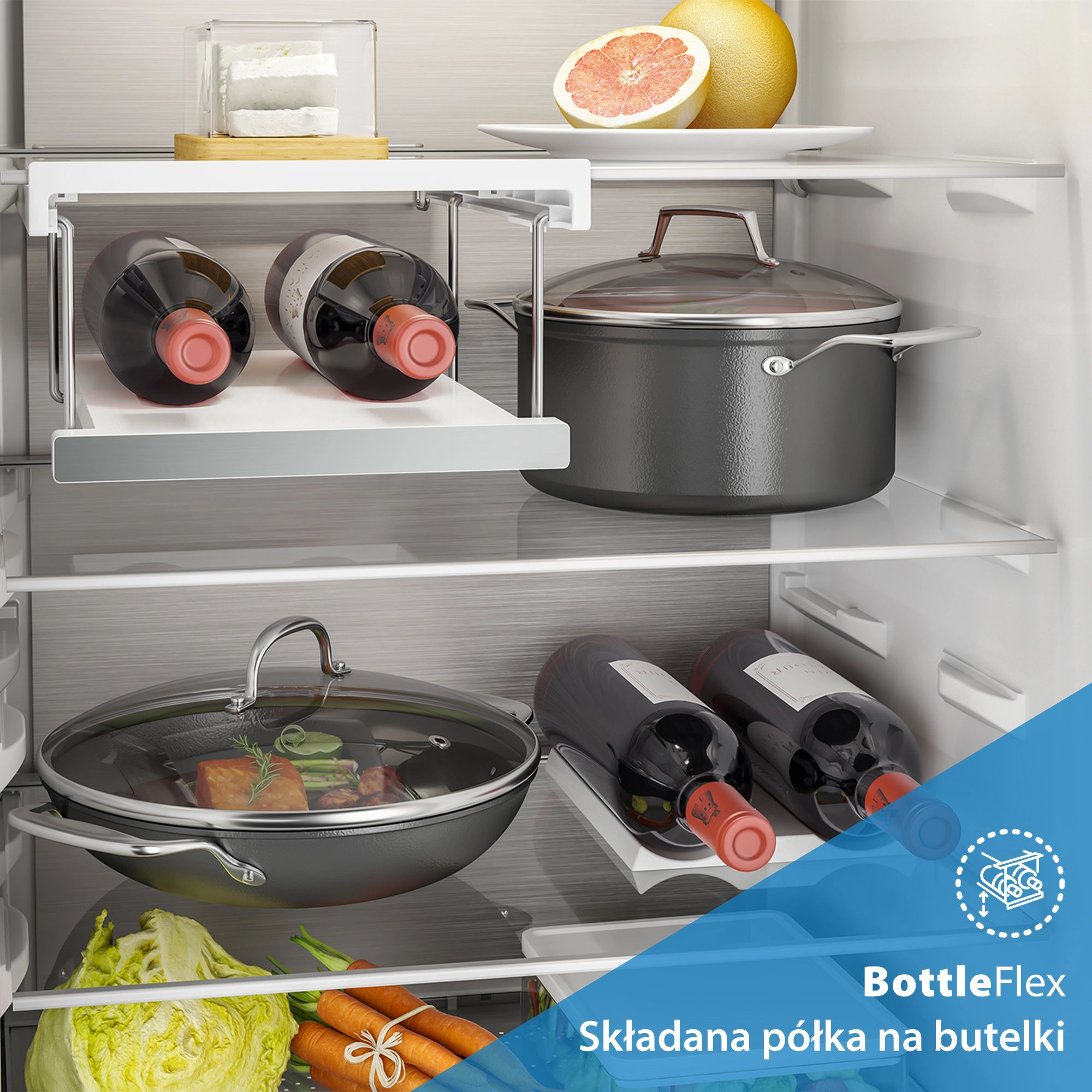 Lodówka Beko bPro500 B5RCNA365ZXBR Pełny No Frost 186,5cm Komora świeżości Dark Inox