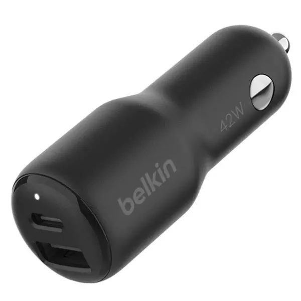 Ładowarka samochodowa Belkin 42 W USB-C 30W PowerDeliwery USB-A 12W Czarny