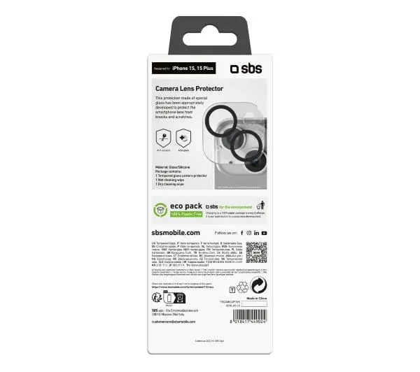SBS Lens Protector iPhone 15/15 Plus