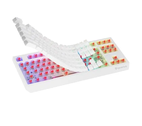 Genesis Thor 230 TKL US RGB Outemu Red Biały