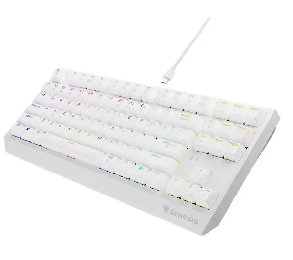 Genesis Thor 230 TKL US RGB Outemu Red Biały