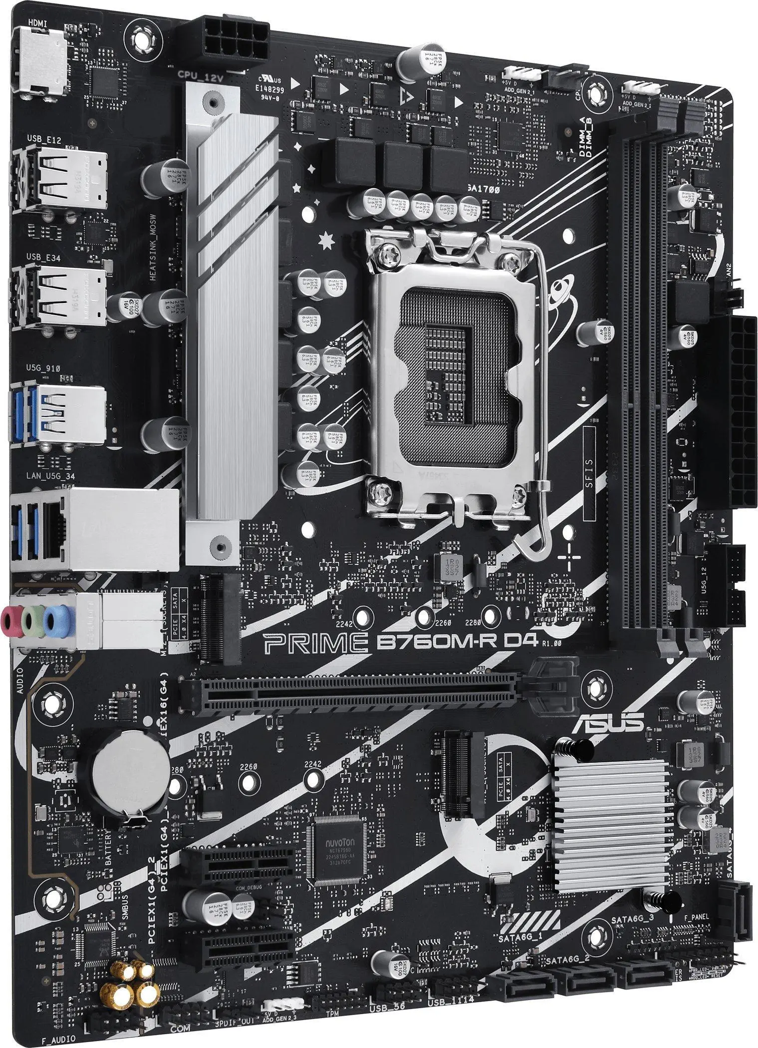 фото Материнська плата Asus Prime B760M-R D4 2