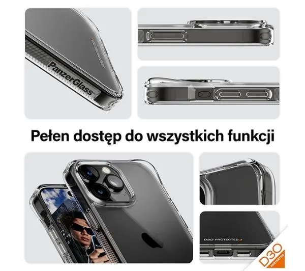 PanzerGlass HardCase do iPhone 15 Pro Max Przezroczysty