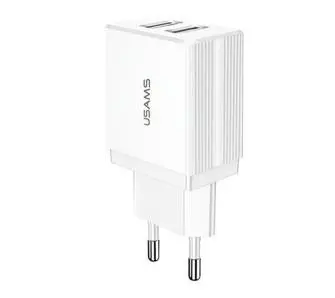 Ładowarka sieciowa USAMS 2x USB T24 2,1A Biały