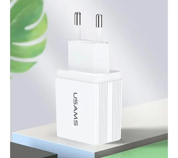 USAMS 2x USB T24 2,1A Biały