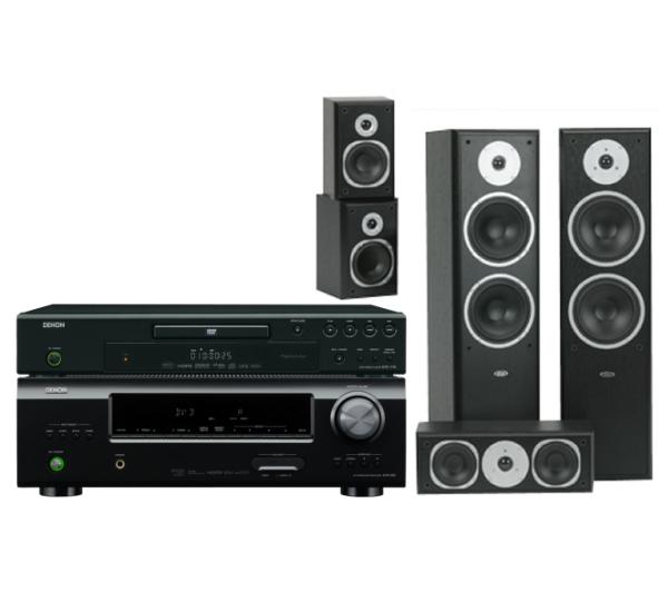 Zestaw kina Denon DVD-1740B, AVR-390B, Eltax Universe