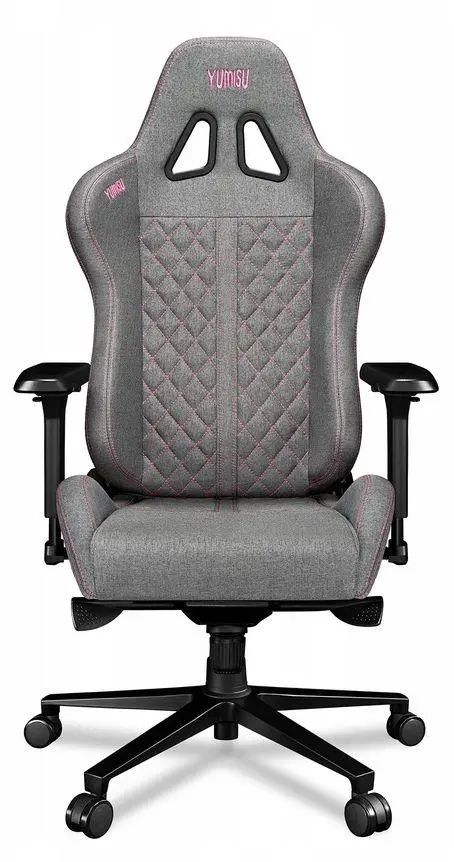 Fotel Yumisu 2050 Magnetic Materiał Biurowy do 150kg Tkanina Jasnoszaro-różowy