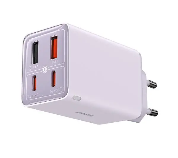 Baseus GaN6 Pro 2xUSB-C + 2xUSB 65W Fioletowy
